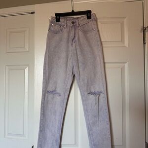 Light Purple Distressed Jeans
